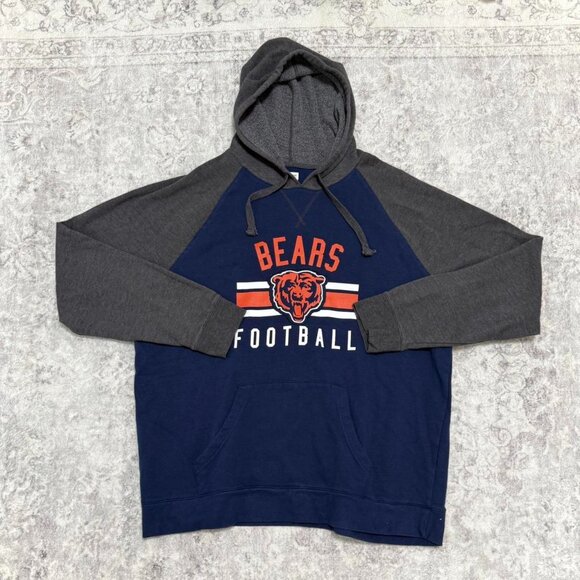 NFL Chicago Bears Hoodie Lightweight Contrast Football Sweatshirt - Picture 1 of 7
